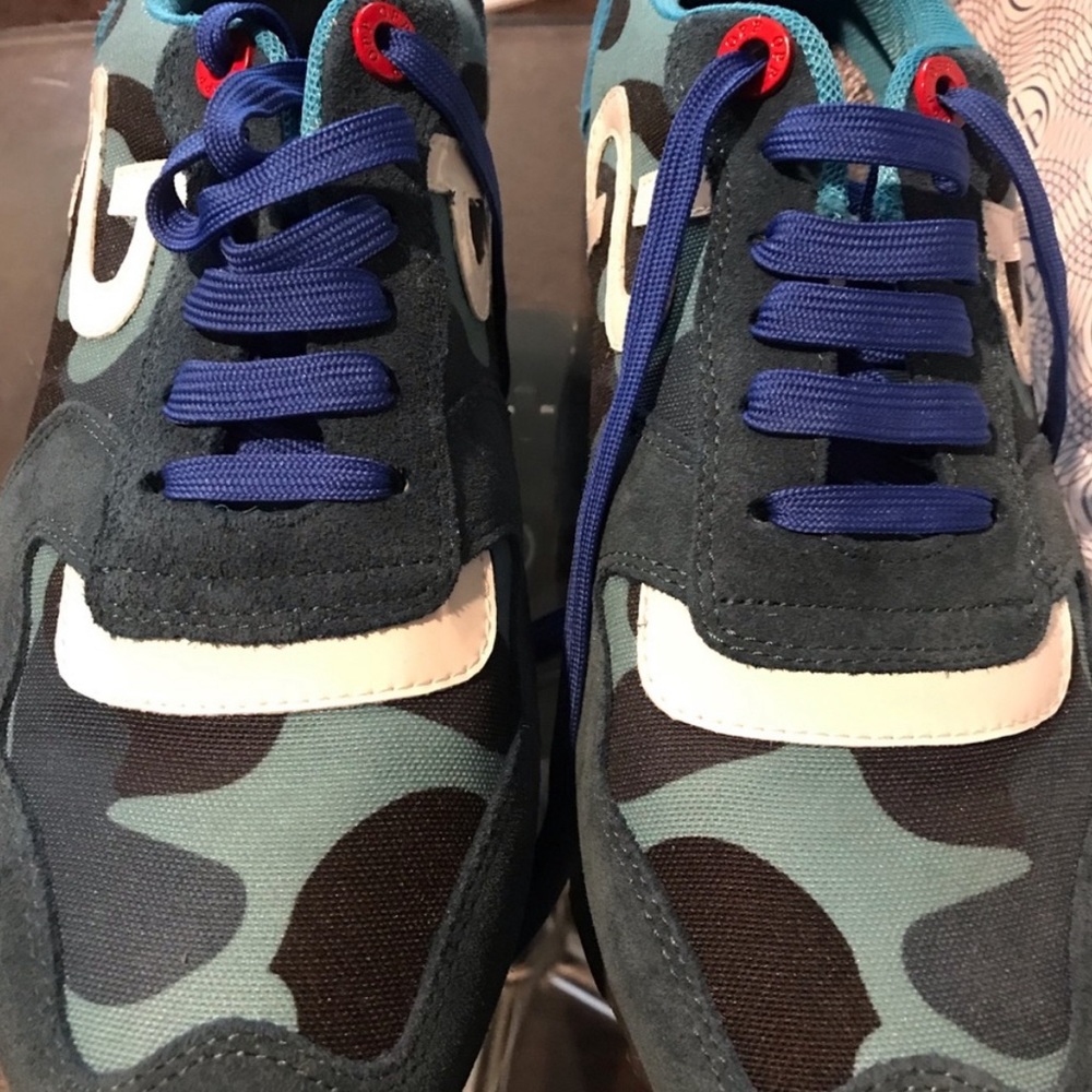Opp France- blue camo sneakers men’s size 11